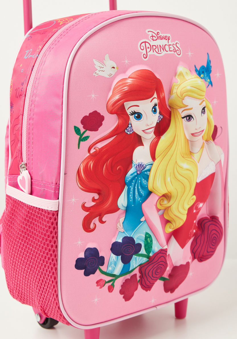 Disney Princess Print 3-Piece Trolley Backpack Set - 12 inches-School Sets-image-4