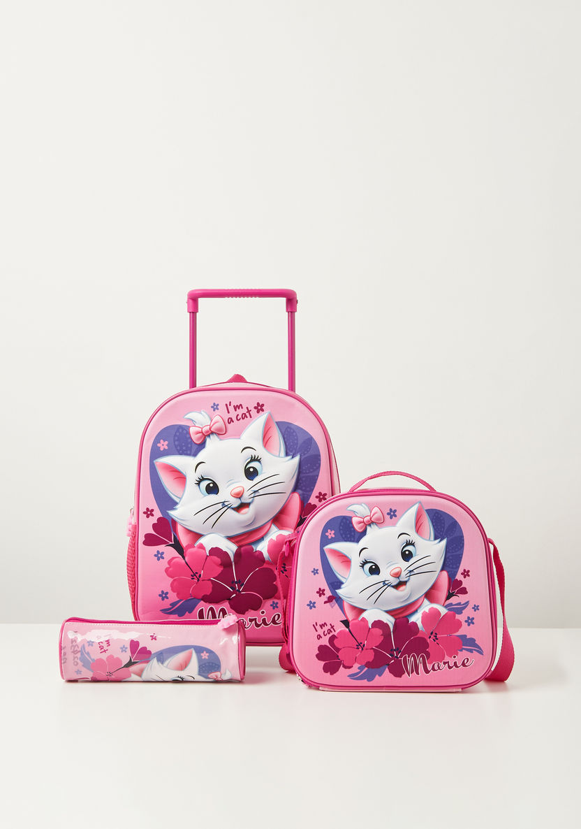Marie Print 3-Piece Trolley Backpack Set - 12 inches-School Sets-image-0