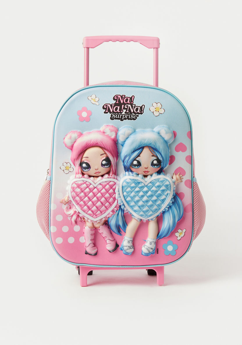First Kid Na! Na! Na! Surprise Print 3-Piece Trolley Backpack Set - 12 inches-School Sets-image-0