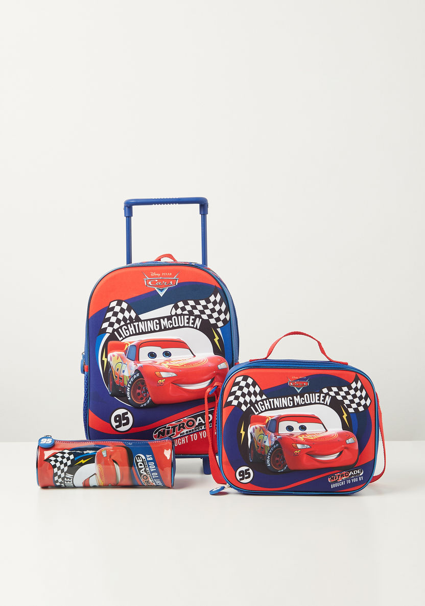 Disney Cars Print 3-Piece Trolley Backpack Set - 12 inches-School Sets-image-0
