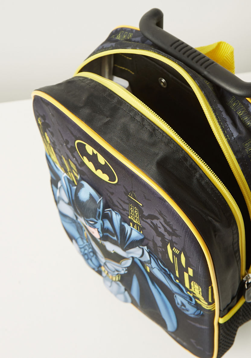 Batman Print 3-Piece Trolley Backpack Set - 12 inches-School Sets-image-7