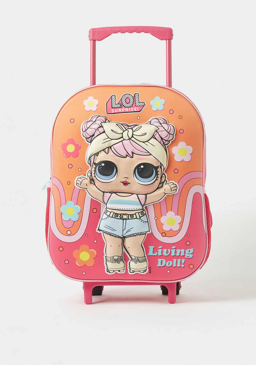 First Kid L.O.L. Surprise! Print 3-Piece Trolley Backpack Set - 16 inches-School Sets-image-1