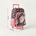 Juniors Flamingo Print 3-Piece Trolley Backpack Set - 16 inches-School Sets-thumbnailMobile-2