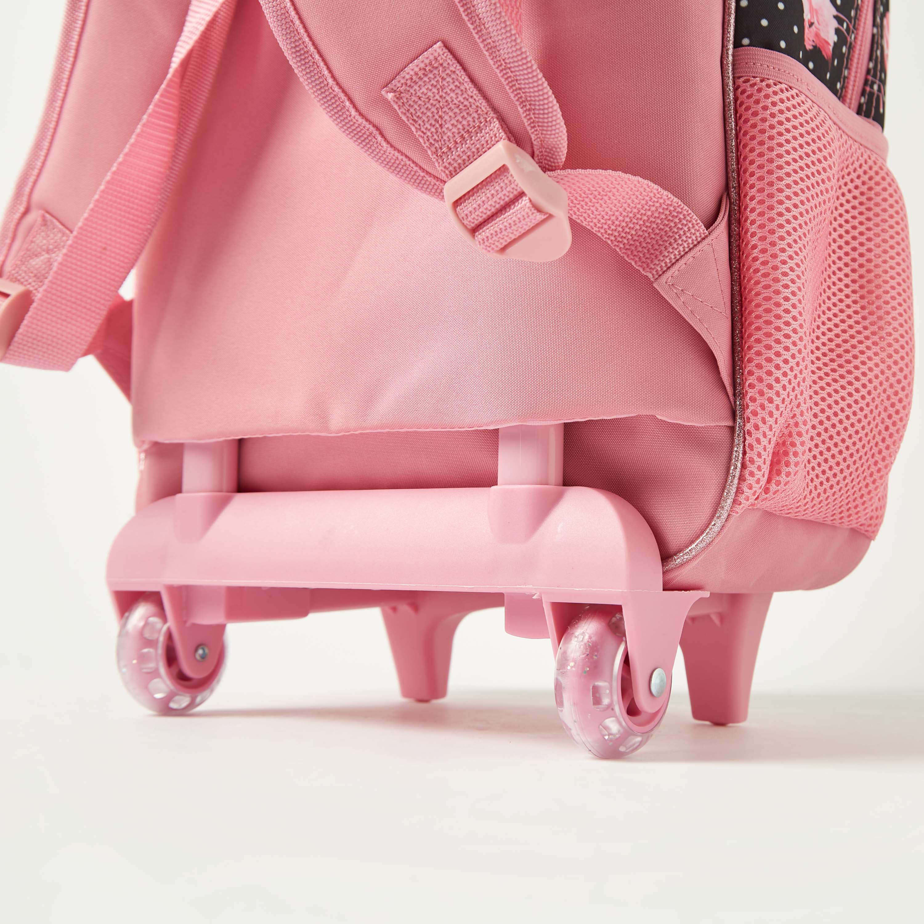 Flamingo rolling outlet backpack