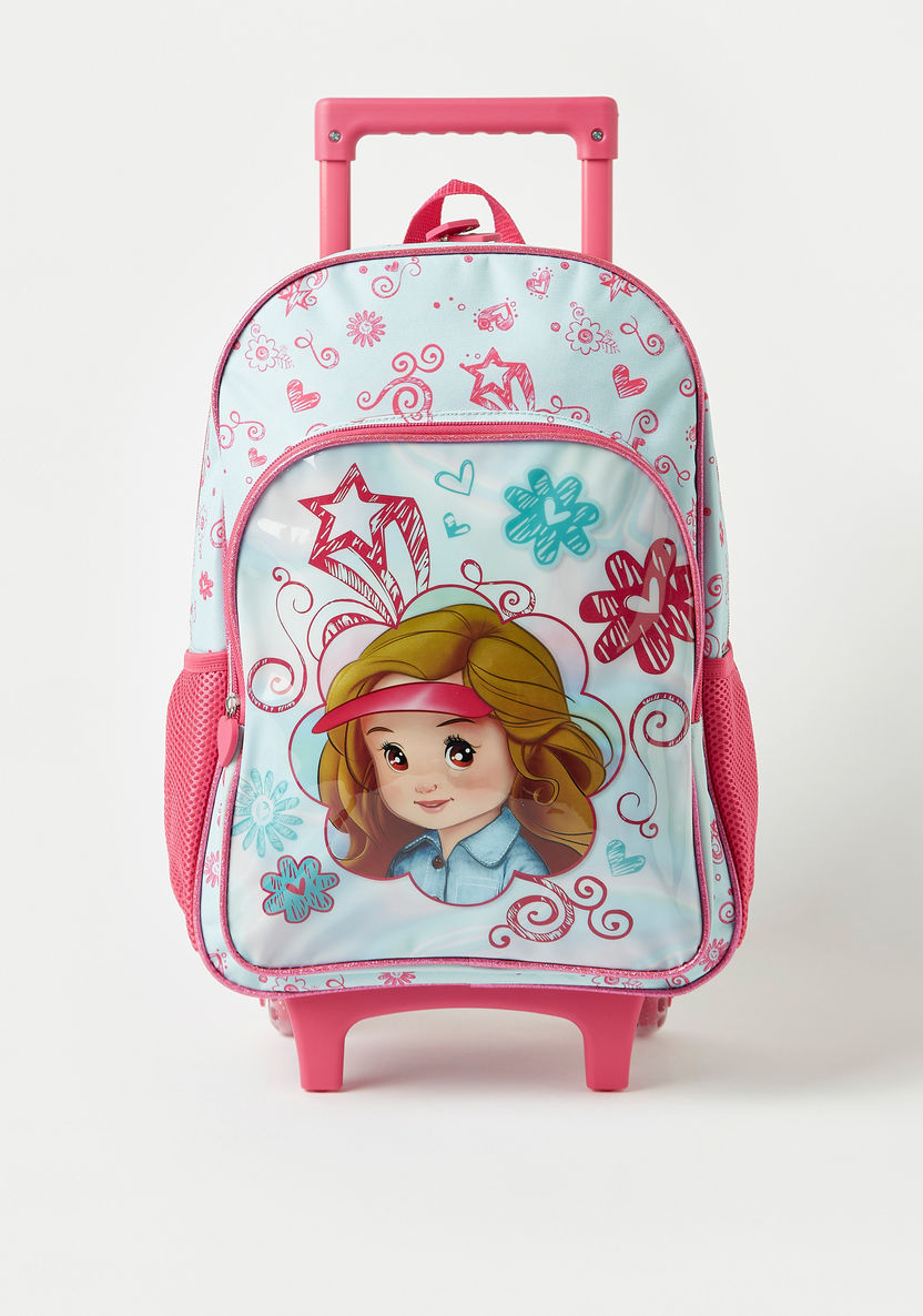 Juniors 3-Piece Printed Trolley Backpack Set - 16 inches-School Sets-image-2