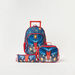 Juniors Graphic Print Trolley Backpack with Lunch Bag and Pencil Pouch - 16 inches-School Sets-thumbnail-0