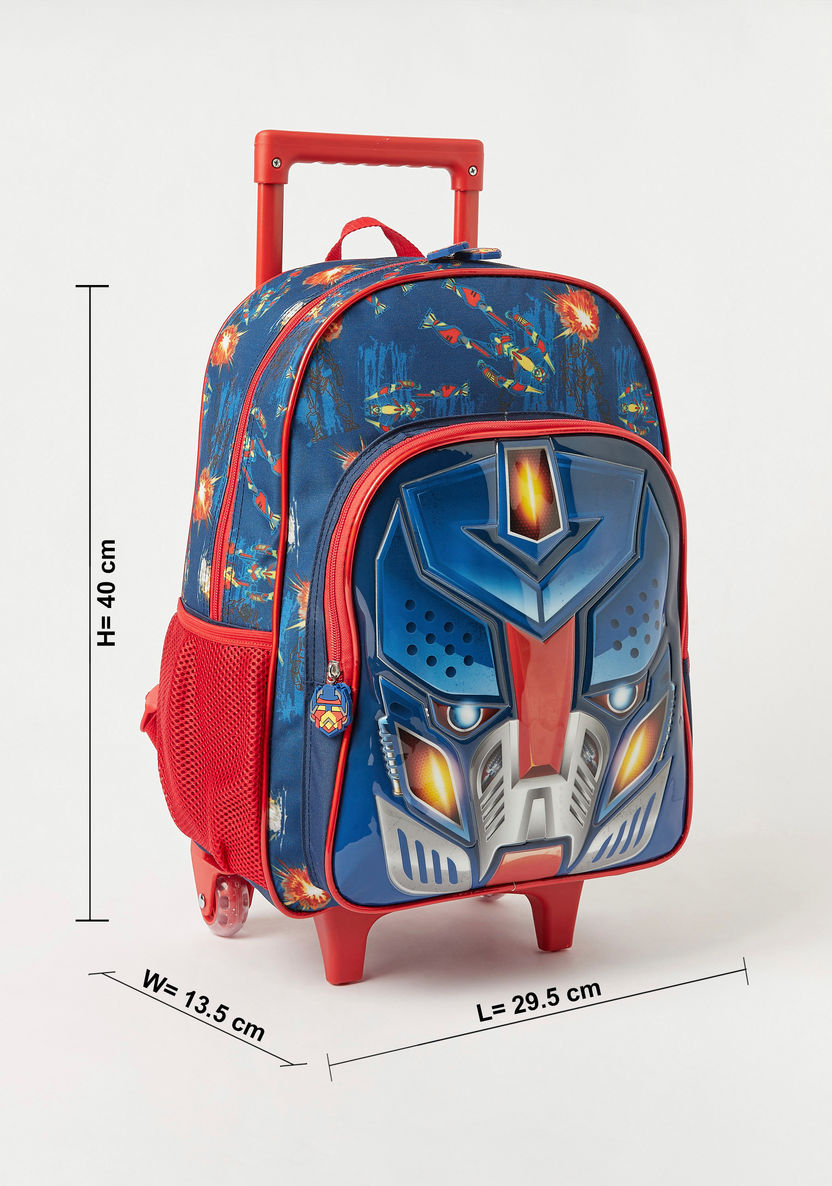 Juniors Graphic Print Trolley Backpack with Lunch Bag and Pencil Pouch - 16 inches-School Sets-image-1