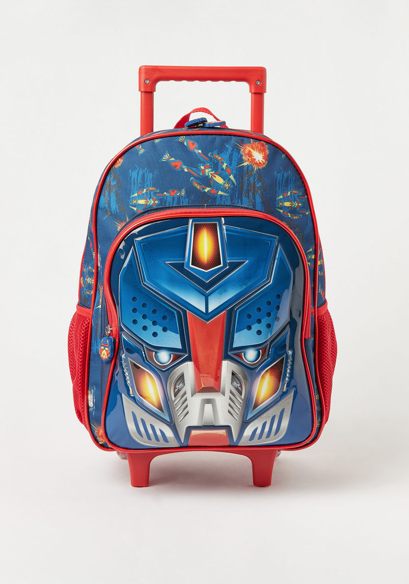 Juniors Graphic Print Trolley Backpack with Lunch Bag and Pencil Pouch - 16 inches-School Sets-image-2