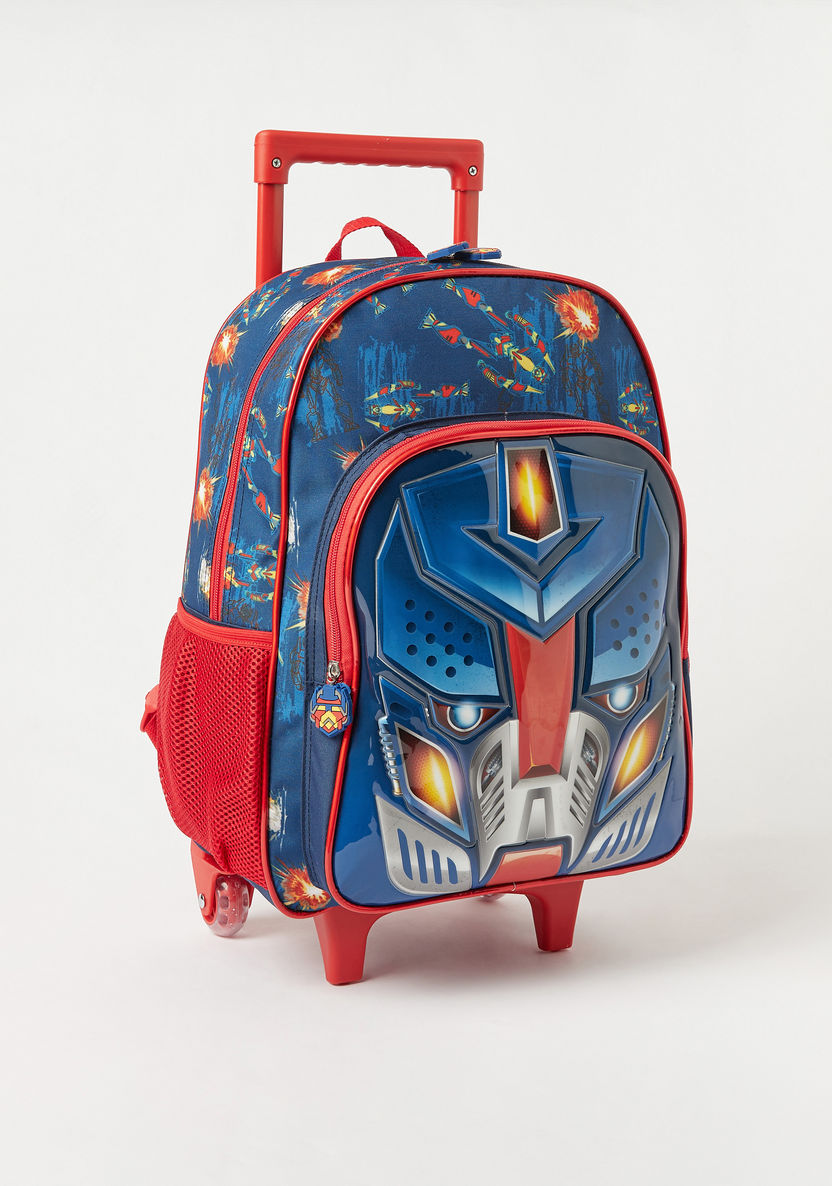 Juniors Graphic Print Trolley Backpack with Lunch Bag and Pencil Pouch - 16 inches-School Sets-image-4
