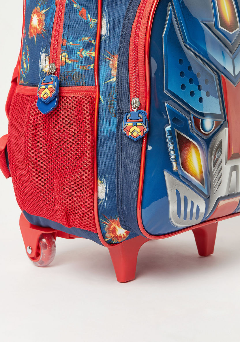 Juniors Graphic Print Trolley Backpack with Lunch Bag and Pencil Pouch - 16 inches-School Sets-image-5