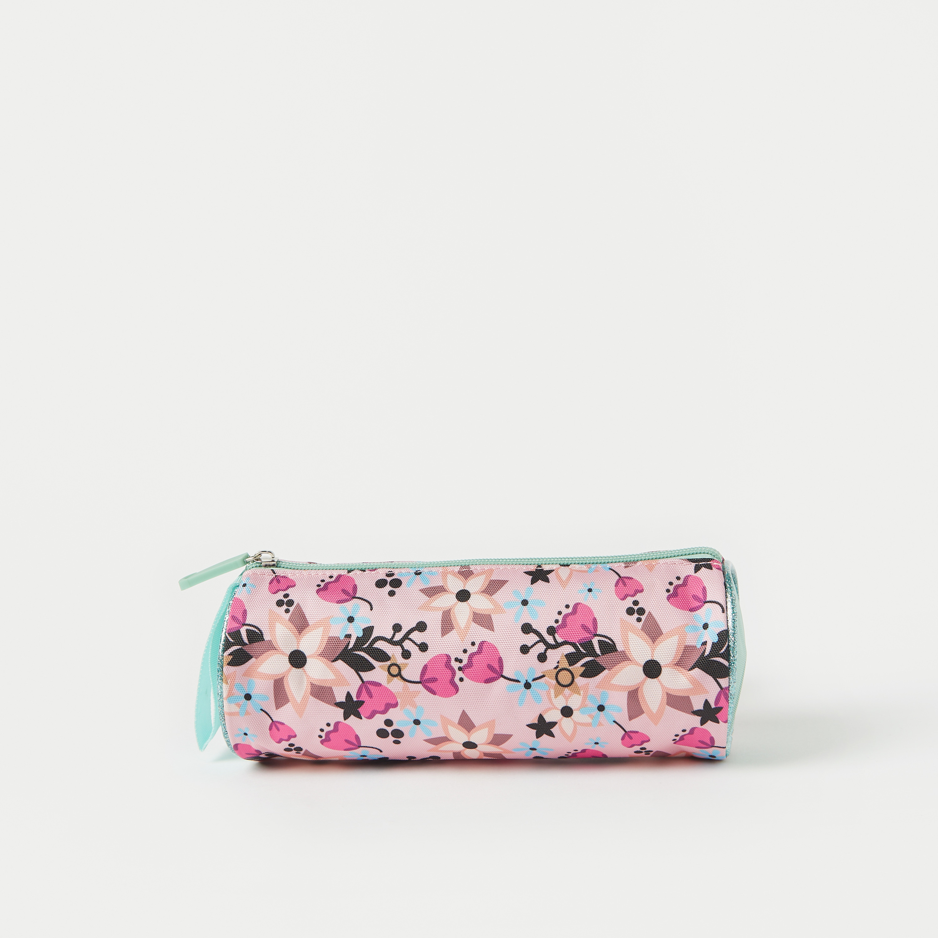 Juniors Floral Print Pencil Case with Zip Closure-school-stationery-pencilcases-image-1