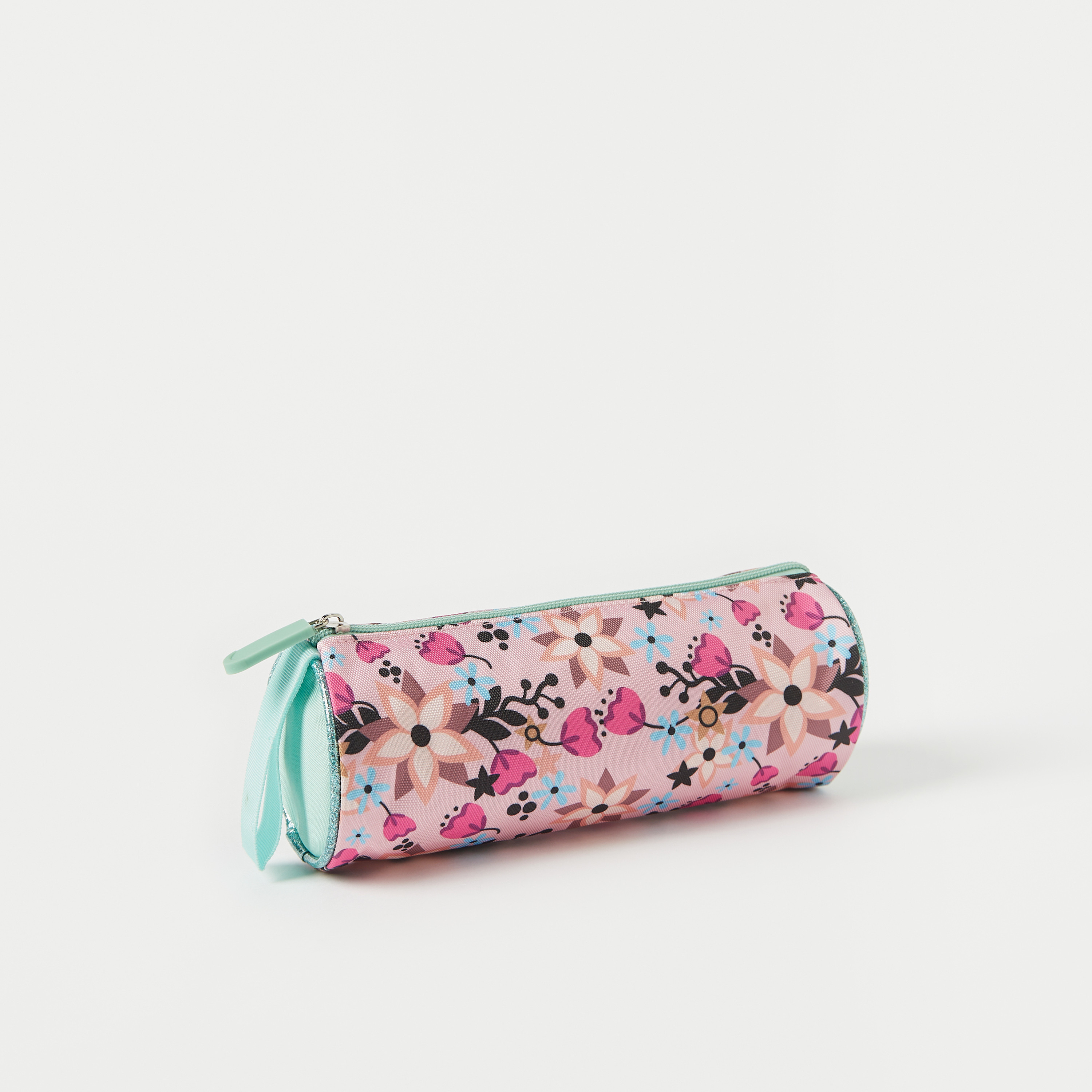 Juniors Floral Print Pencil Case with Zip Closure-school-stationery-pencilcases-image-2
