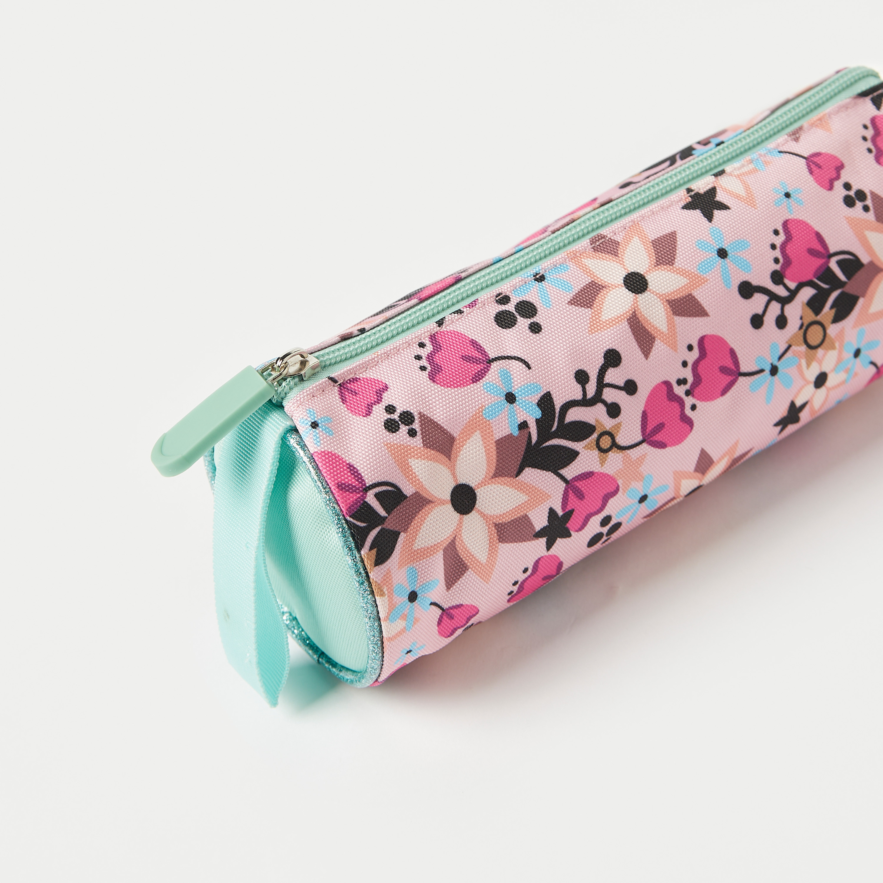 Juniors Floral Print Pencil Case with Zip Closure-school-stationery-pencilcases-image-3
