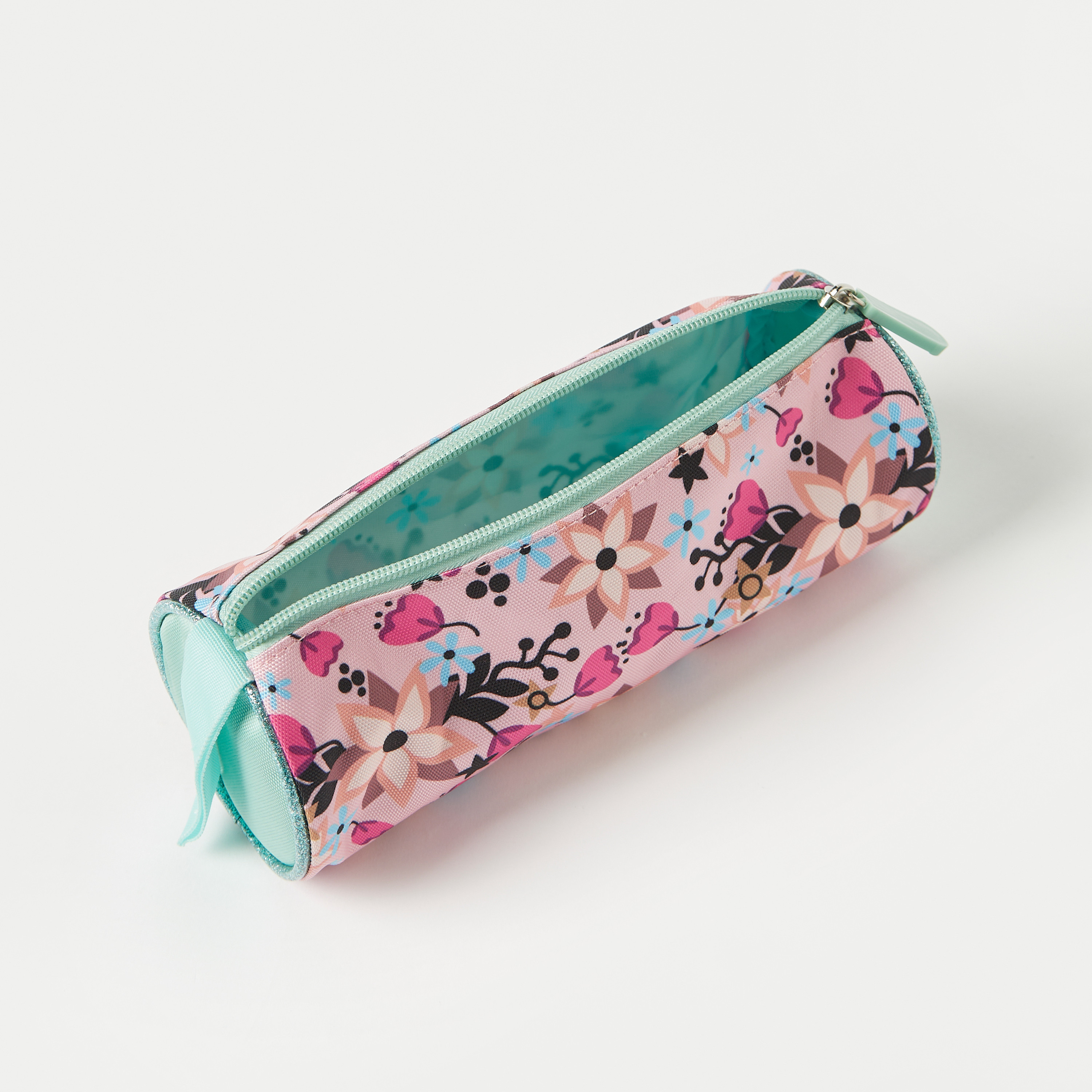 Juniors Floral Print Pencil Case with Zip Closure-school-stationery-pencilcases-image-5