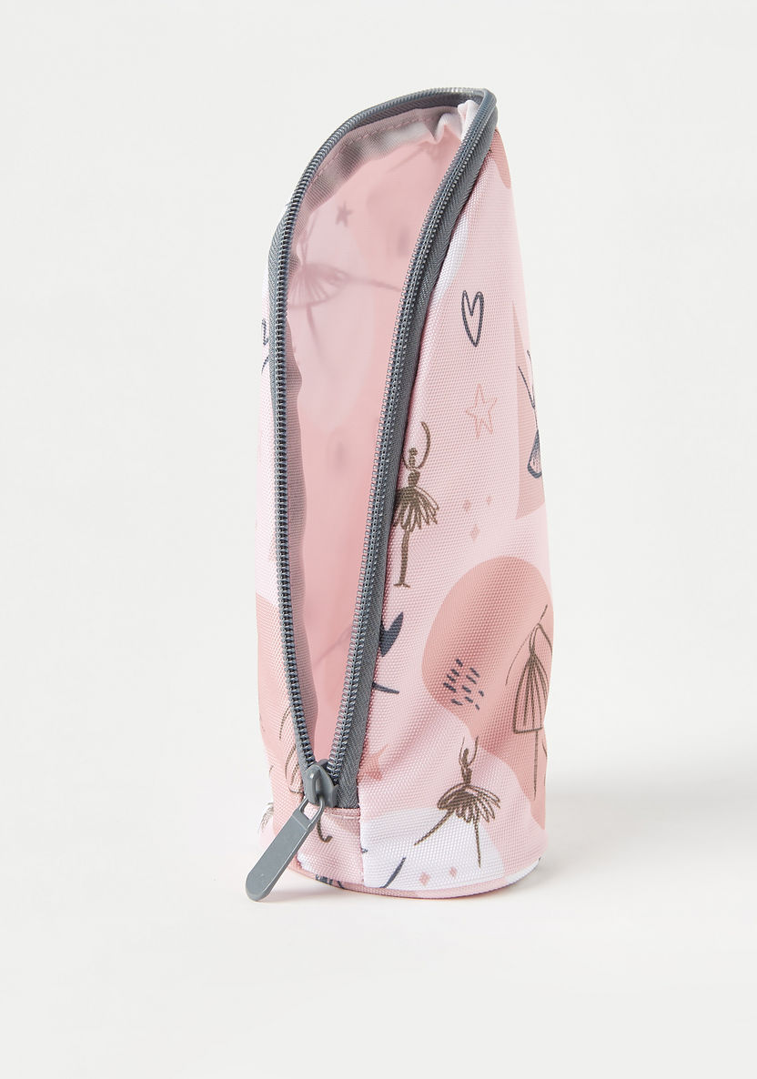 Juniors Ballerina Print Backpack with Pencil Case - 18 inches-Backpacks-image-9