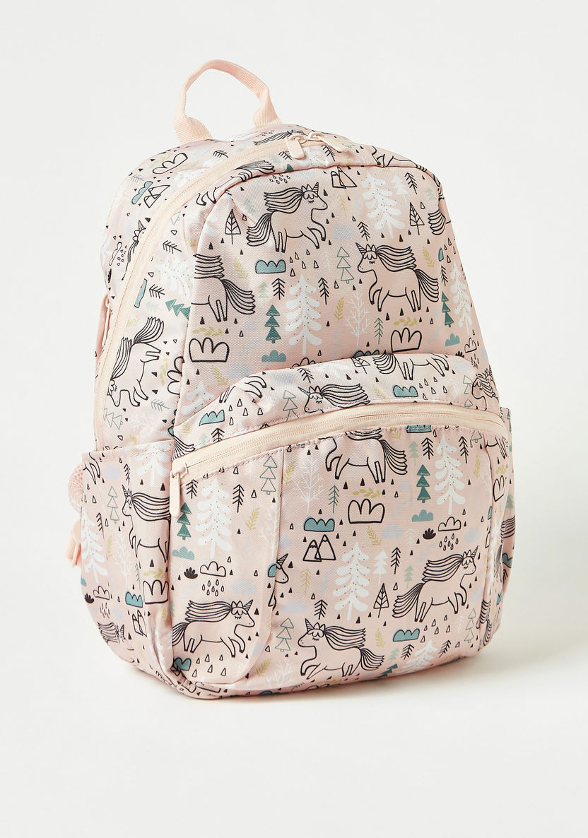 Juniors All-Over Print Backpack with Adjustable Straps and Pencil Case - 18 inches-Backpacks-image-3