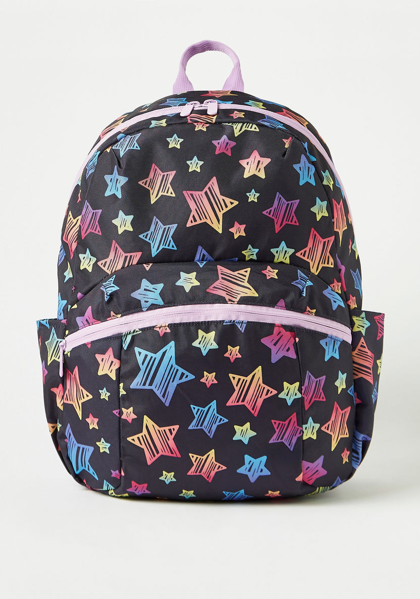 Juniors All-Over Star Print Backpack and Pencil Pouch Set - 18 inches-Backpacks-image-1