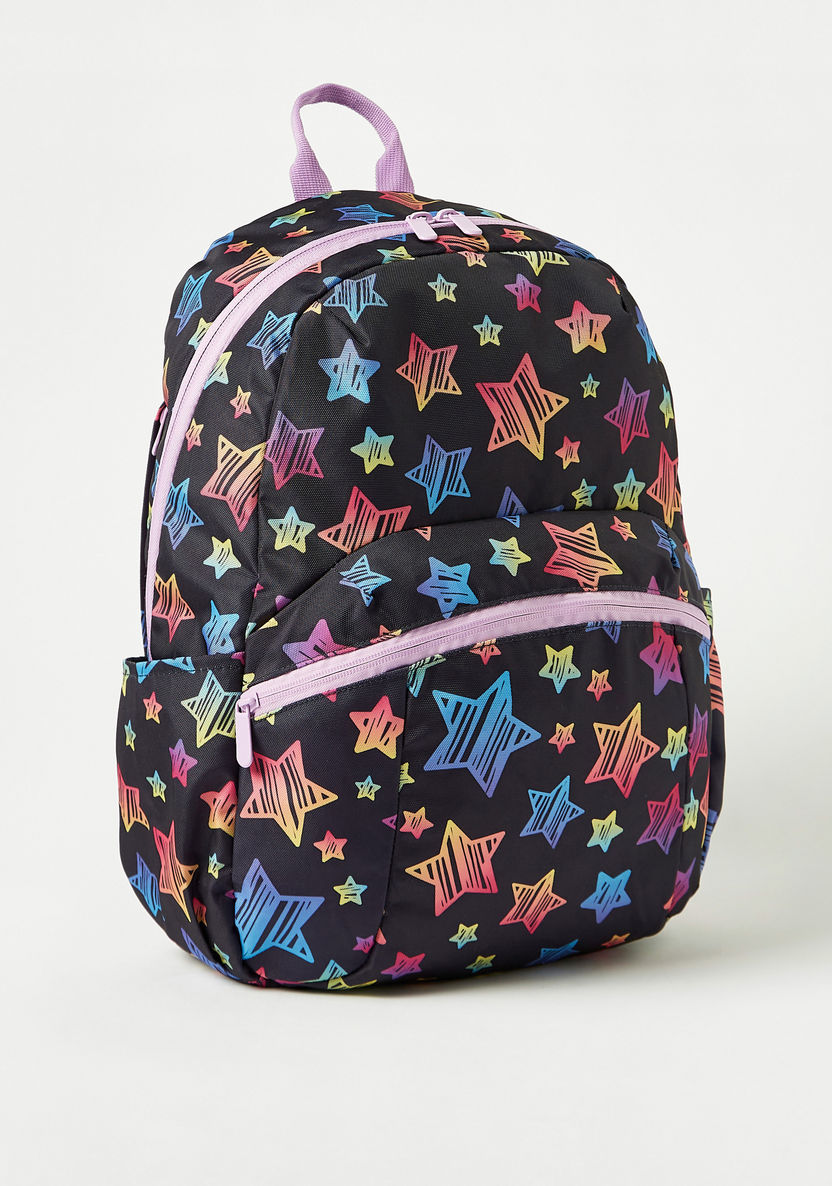 Juniors All-Over Star Print Backpack and Pencil Pouch Set - 18 inches-Backpacks-image-3