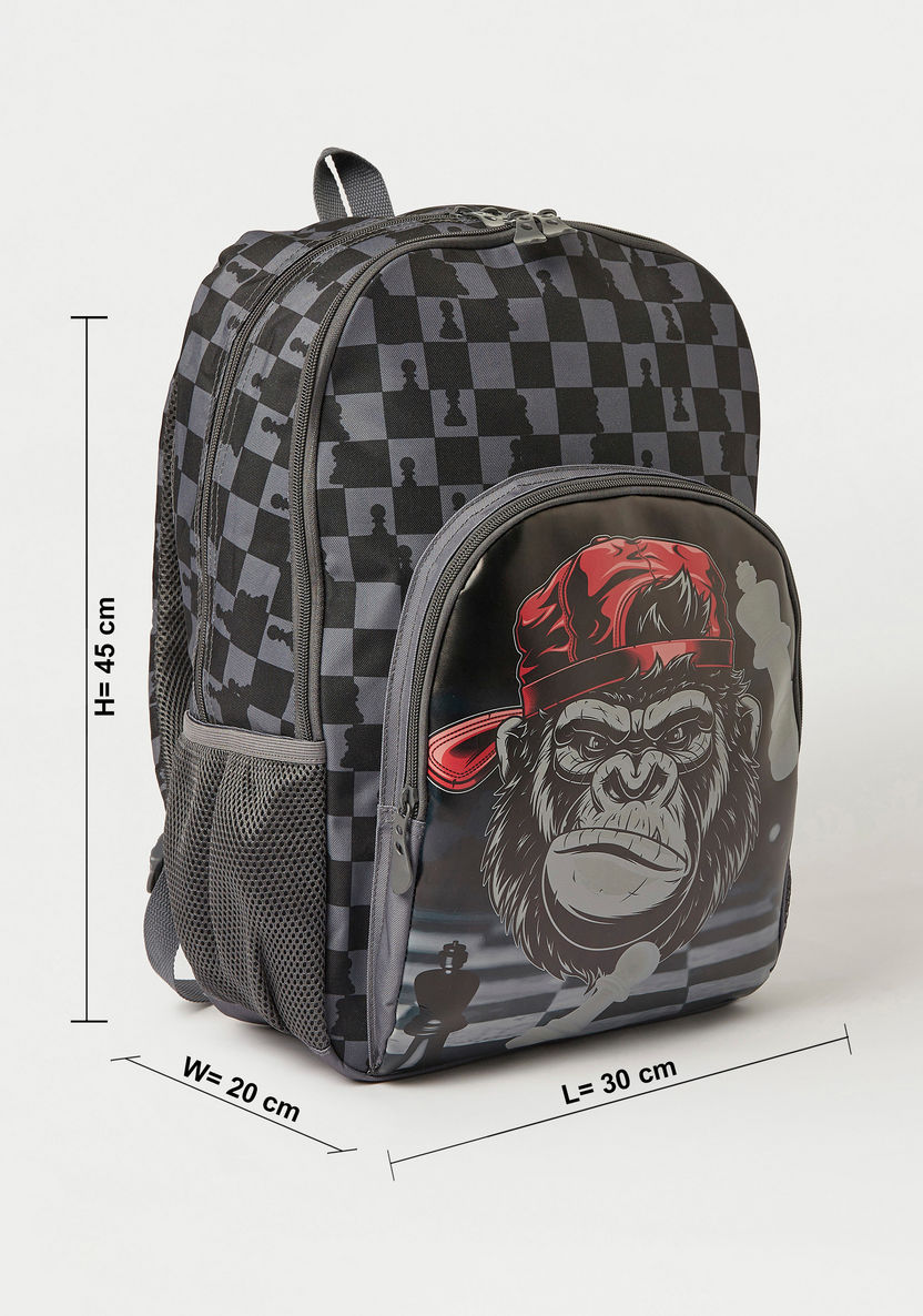 Juniors Gaming Print Backpack with Adjustable Straps - 18 inches-Backpacks-image-1