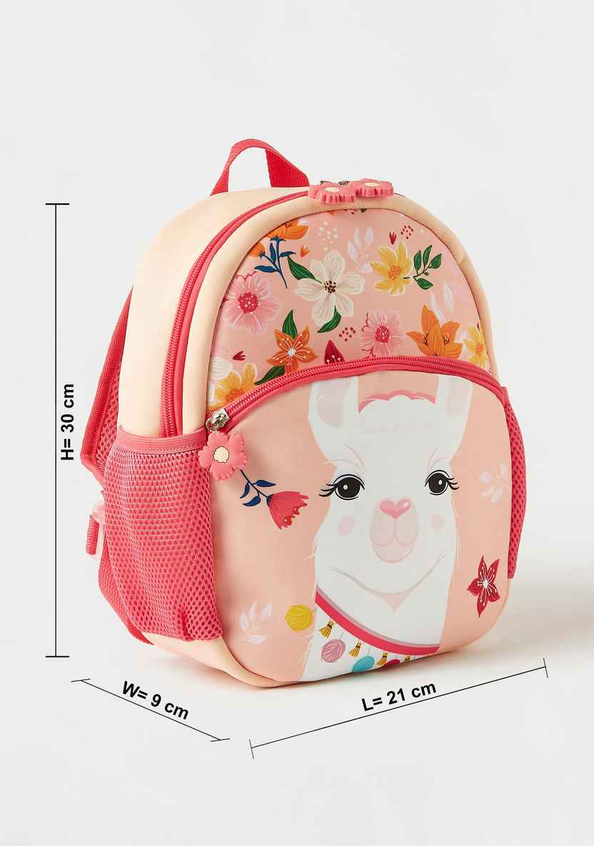 Juniors Printed Backpack with Zipper Closure - 12 inches-Backpacks-image-1