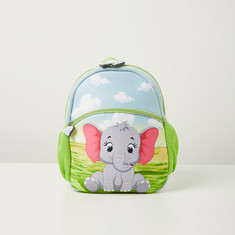 Juniors Graphic Print Backpack with Zip Closure - 12 inches