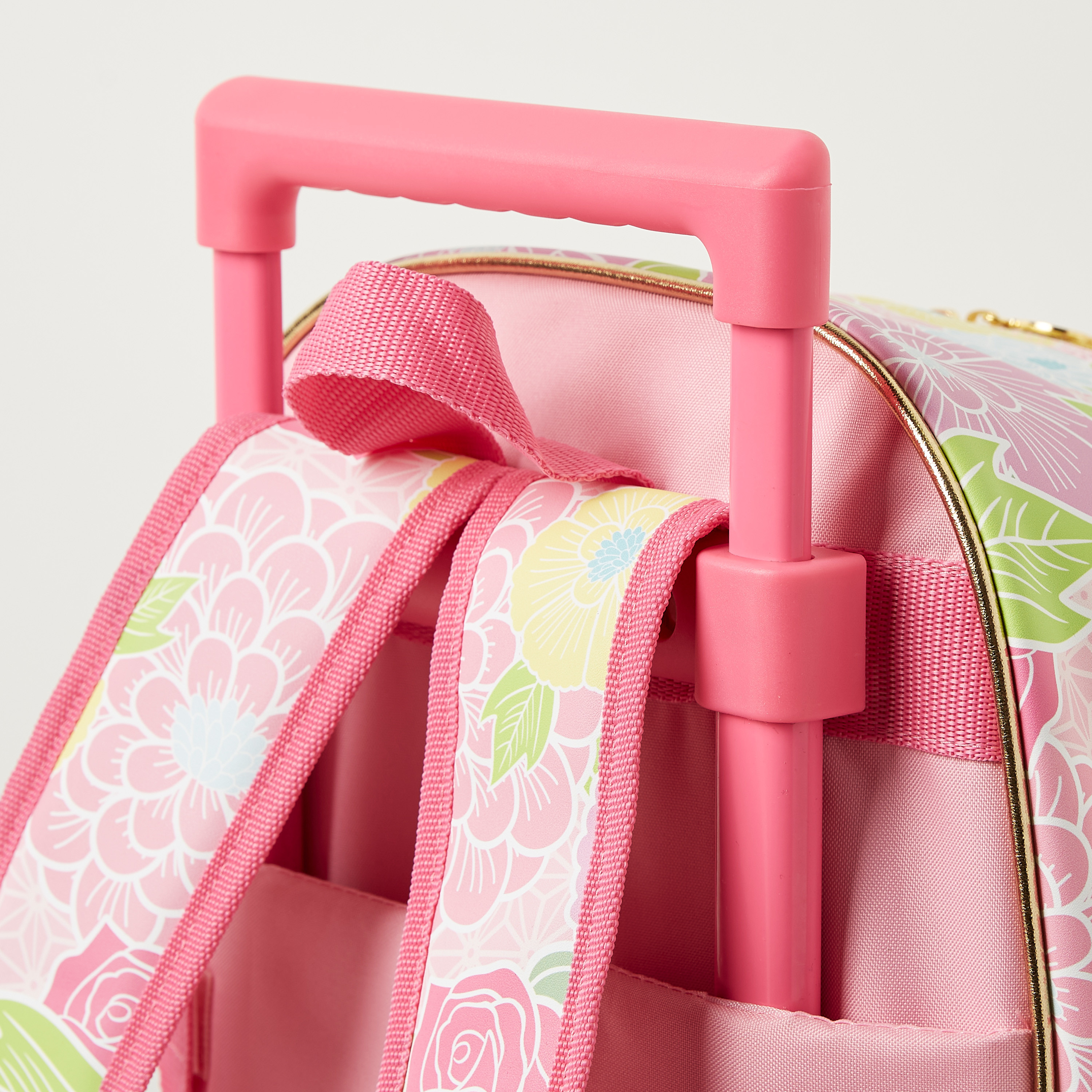 Charmmy Kitty Print Trolley Backpack with Retractable Handle - 16 inches-school-bagsandbackpacks-trolleybags-image-5