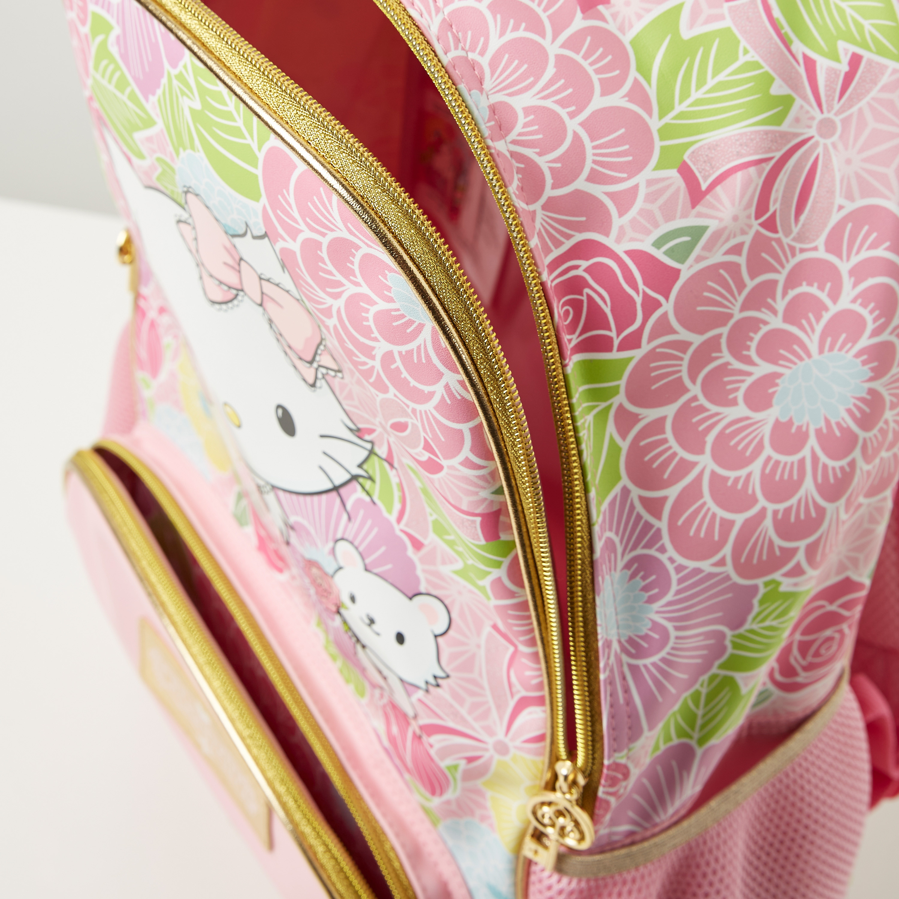 Charmmy Kitty Print Trolley Backpack with Retractable Handle - 16 inches-school-bagsandbackpacks-trolleybags-image-8