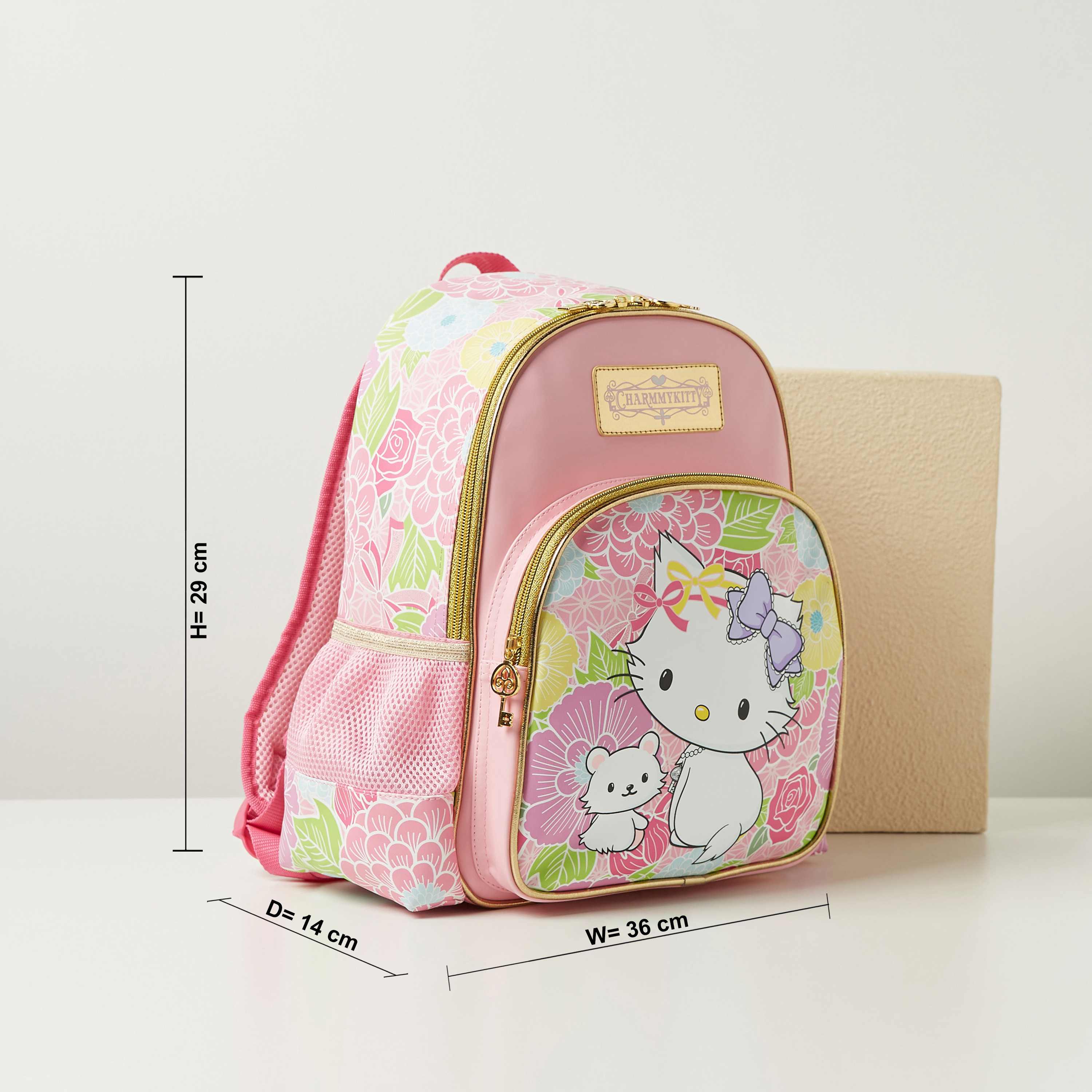 Buy Charmmy Kitty Print Backpack with Adjustable Shoulder Straps 16 inches Online Mothercare Bahrain