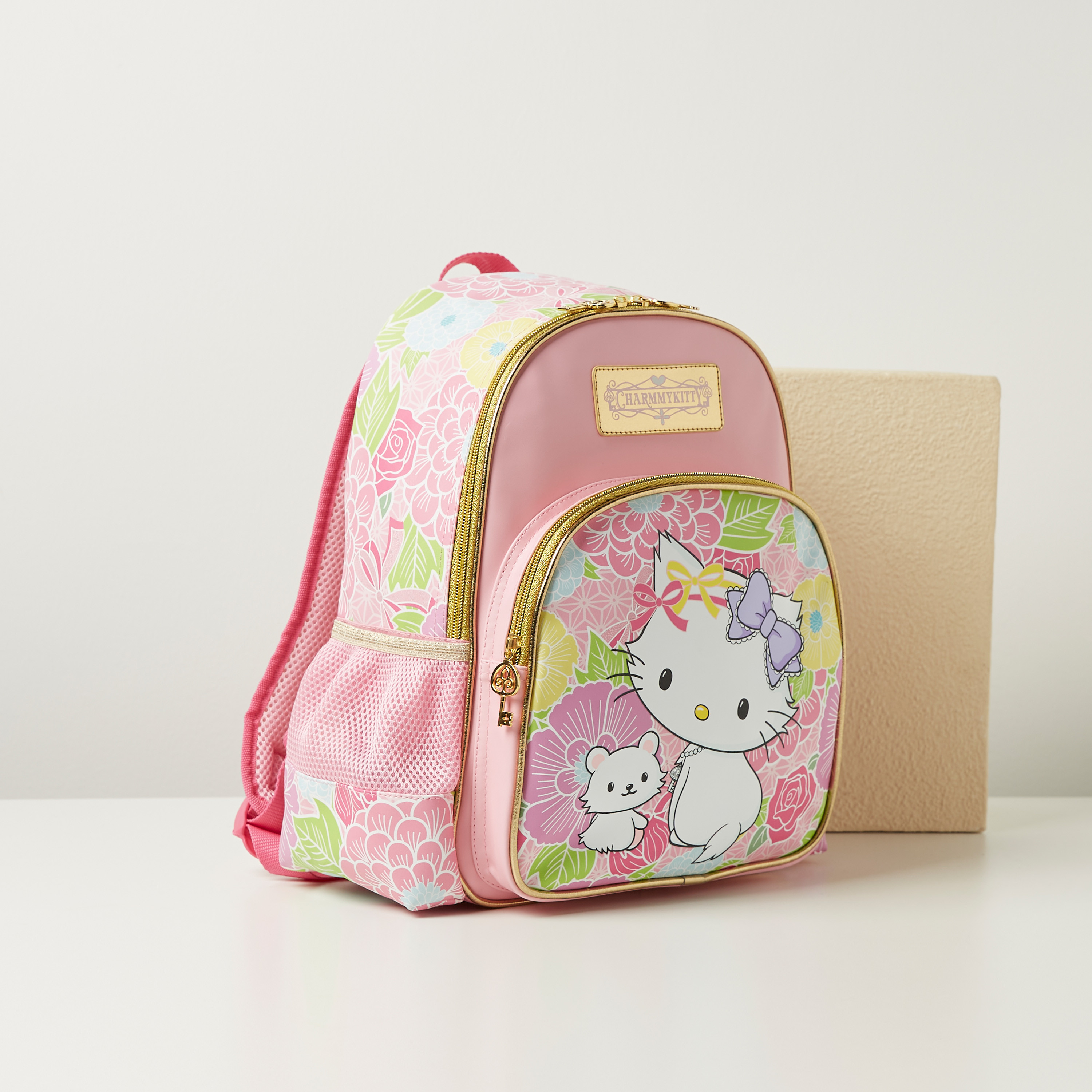 Charmmy Kitty Print Backpack with Adjustable Shoulder Straps - 16 inches-school-bagsandbackpacks-backpacks-image-3