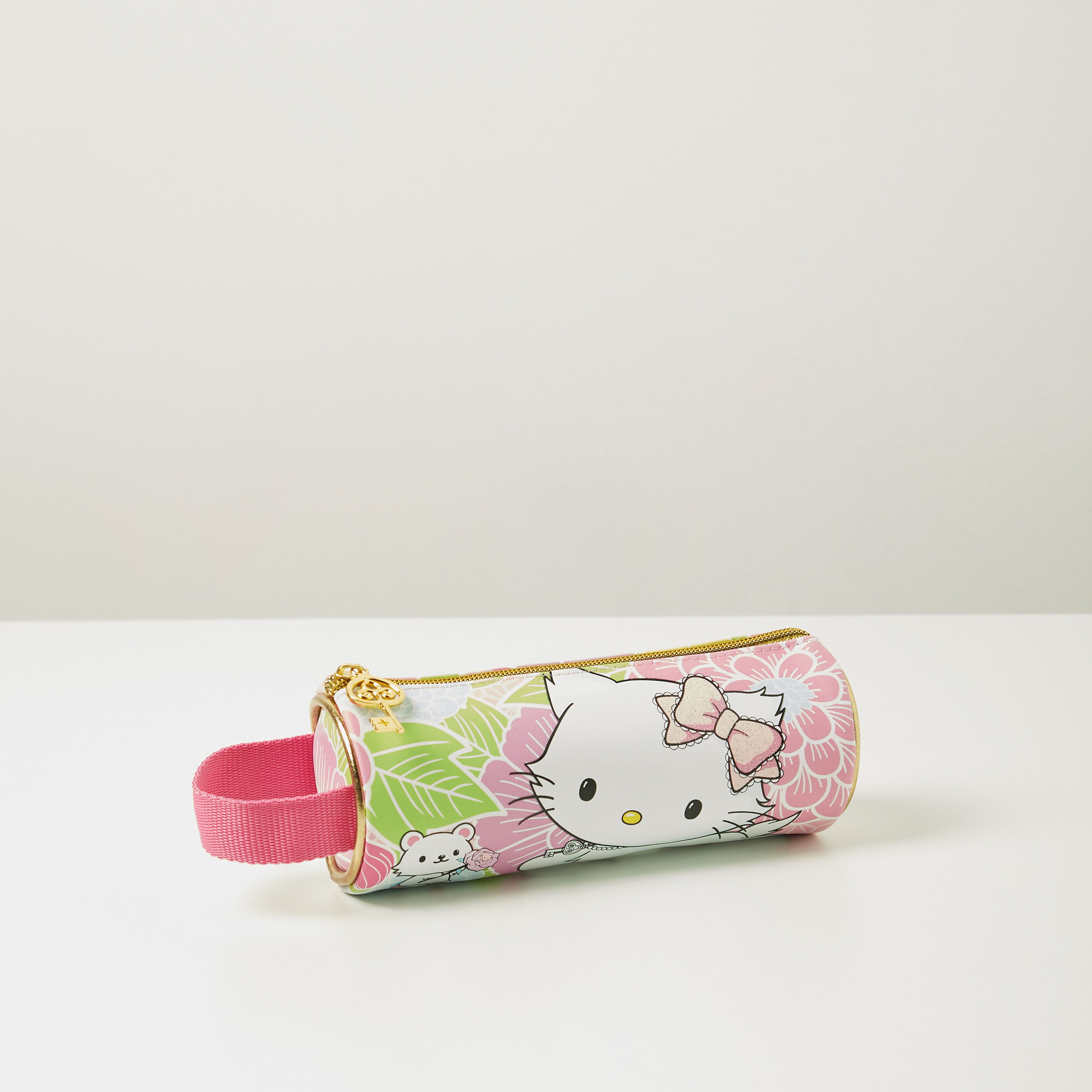 Charmmy Kitty Print Pencil Case with Zip Closure-school-stationery-pencilcases-image-1