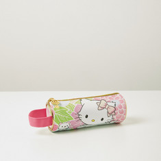 Charmmy Kitty Print Pencil Case with Zip Closure