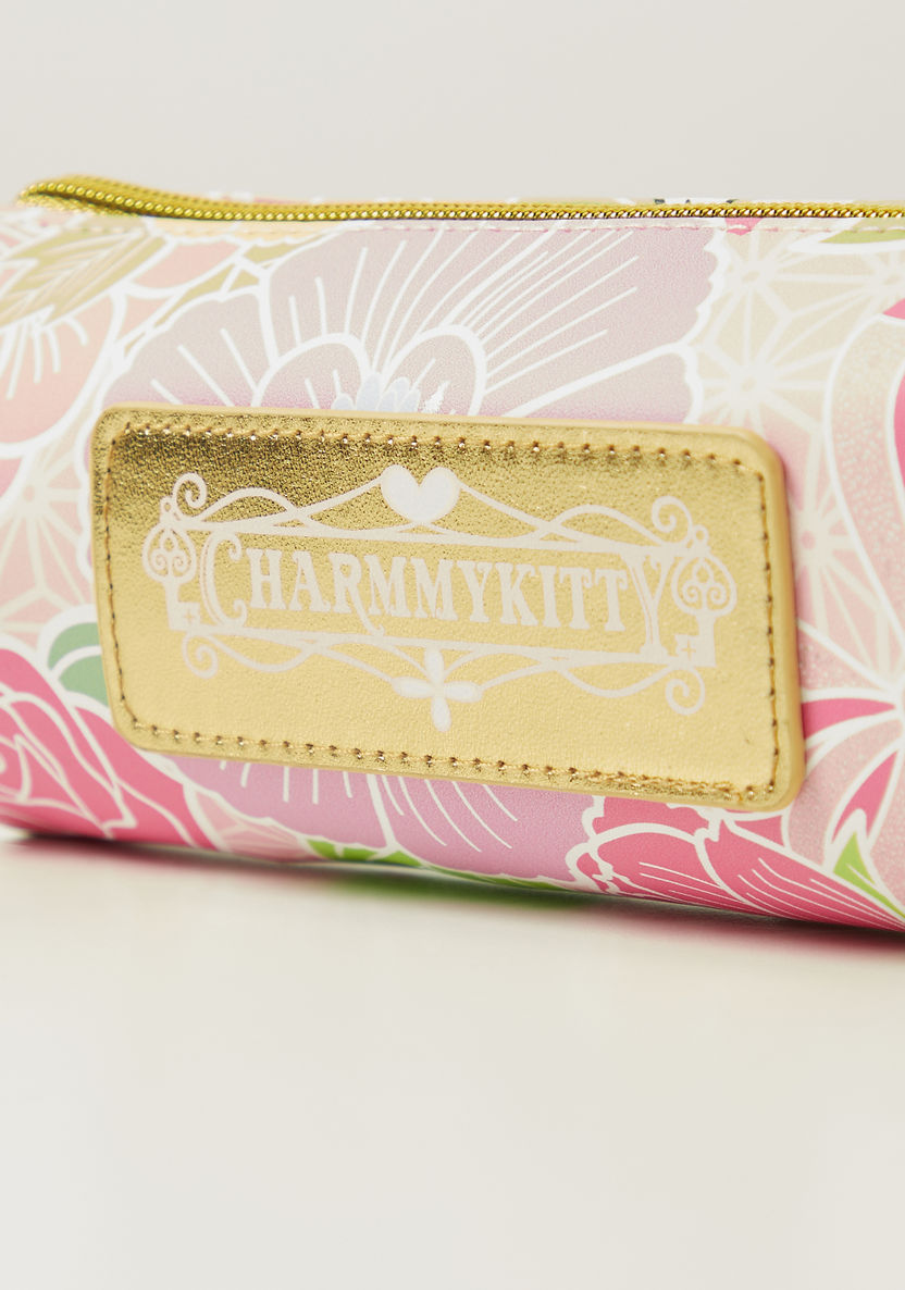 Charmmy Kitty Print Pencil Case with Zip Closure-Pencil Cases-image-3