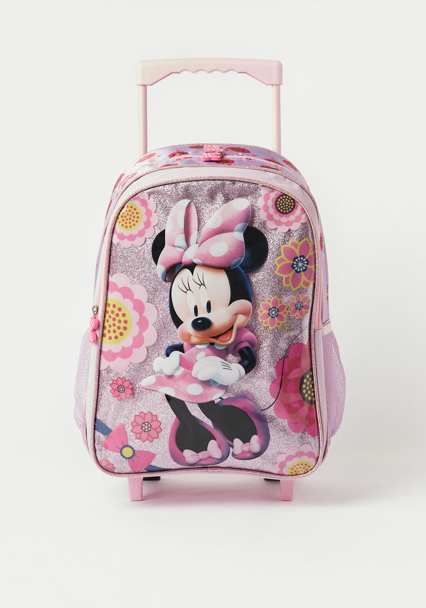 Disney Minnie Mouse Print 5-Piece Trolley Backpack Set - 16 inches-School Sets-image-1