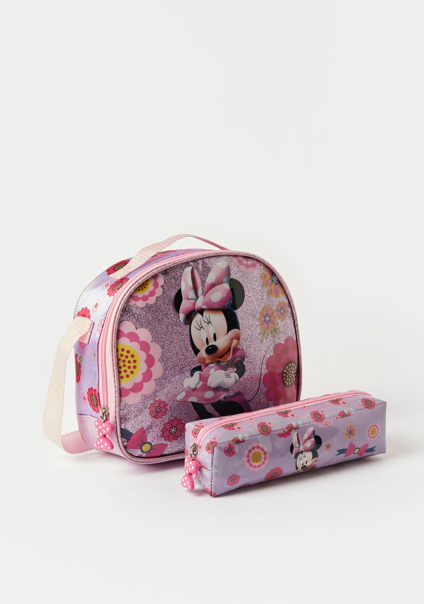 Disney Minnie Mouse Print 5-Piece Trolley Backpack Set - 16 inches-School Sets-image-2