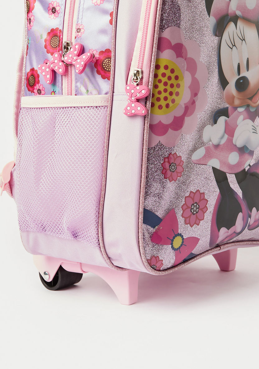 Disney Minnie Mouse Print 5-Piece Trolley Backpack Set - 16 inches-School Sets-image-5