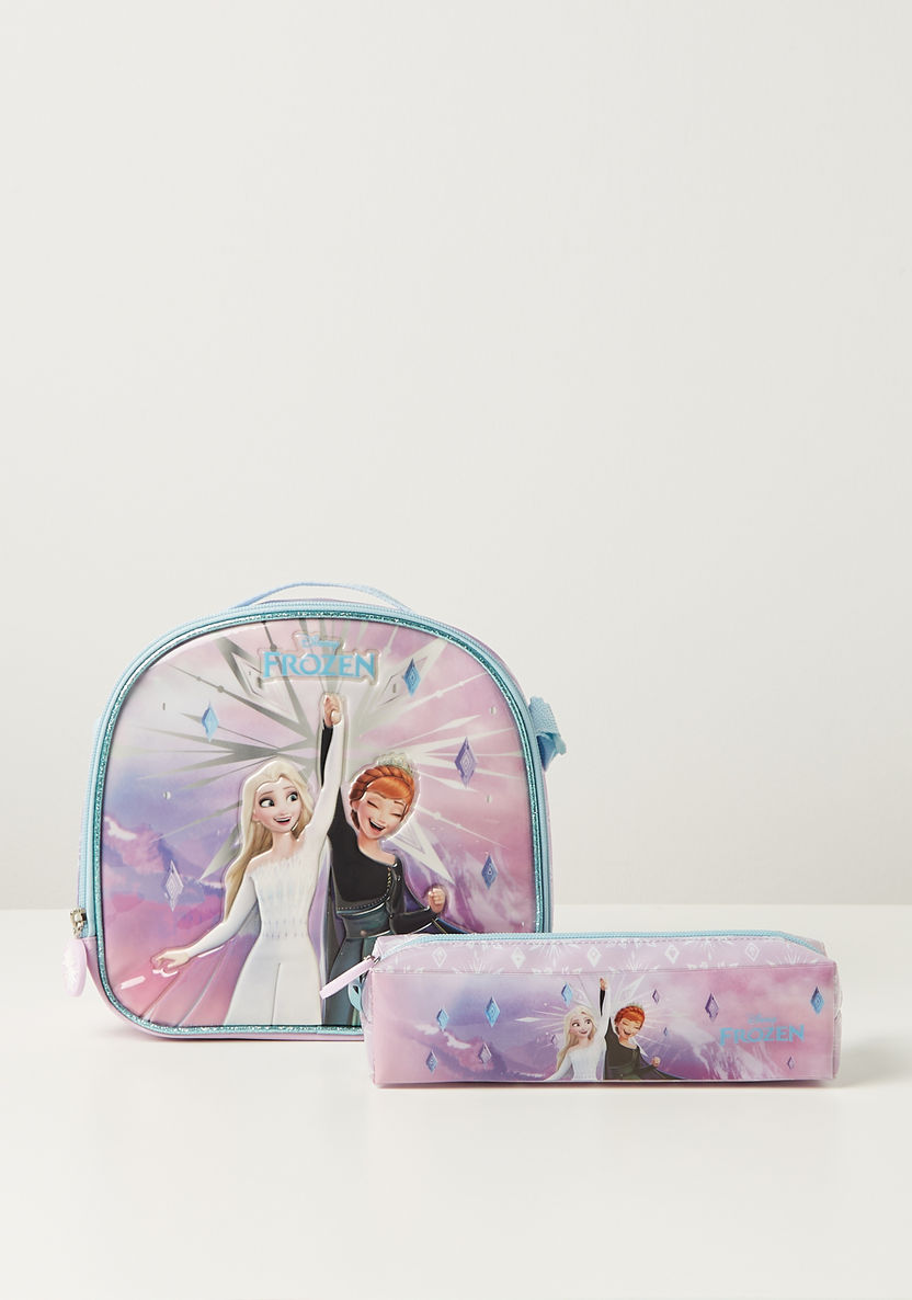 Disney Frozen Print 5-Piece Trolley Backpack Set - 16 inches-School Sets-image-2