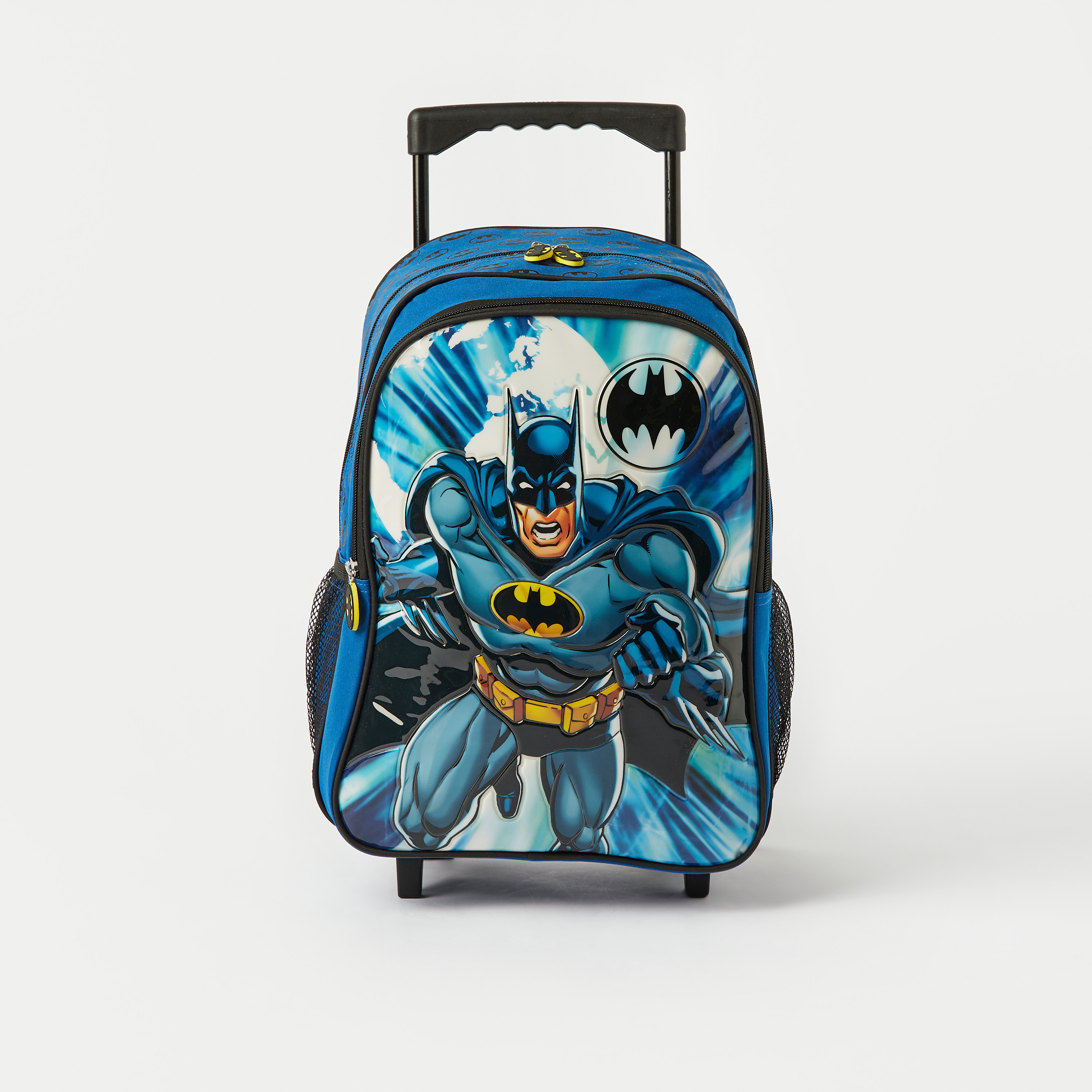 Batman Printed 5 Piece Trolley Backpack Set 16 inches