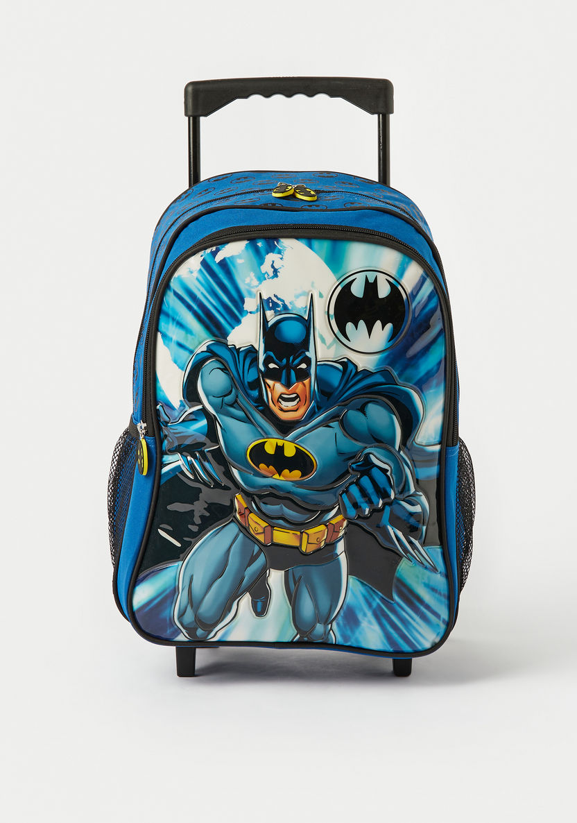 Batman Printed 5-Piece Trolley Backpack Set - 16 inches-School Sets-image-1