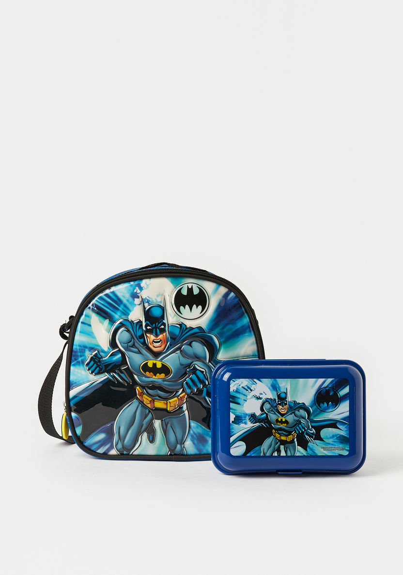 Batman Printed 5-Piece Trolley Backpack Set - 16 inches-School Sets-image-2