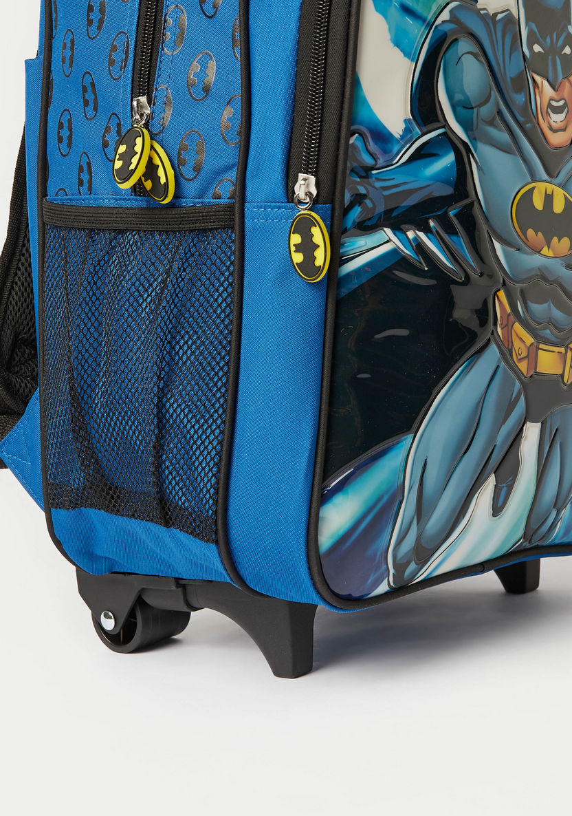 Batman Printed 5-Piece Trolley Backpack Set - 16 inches-School Sets-image-5