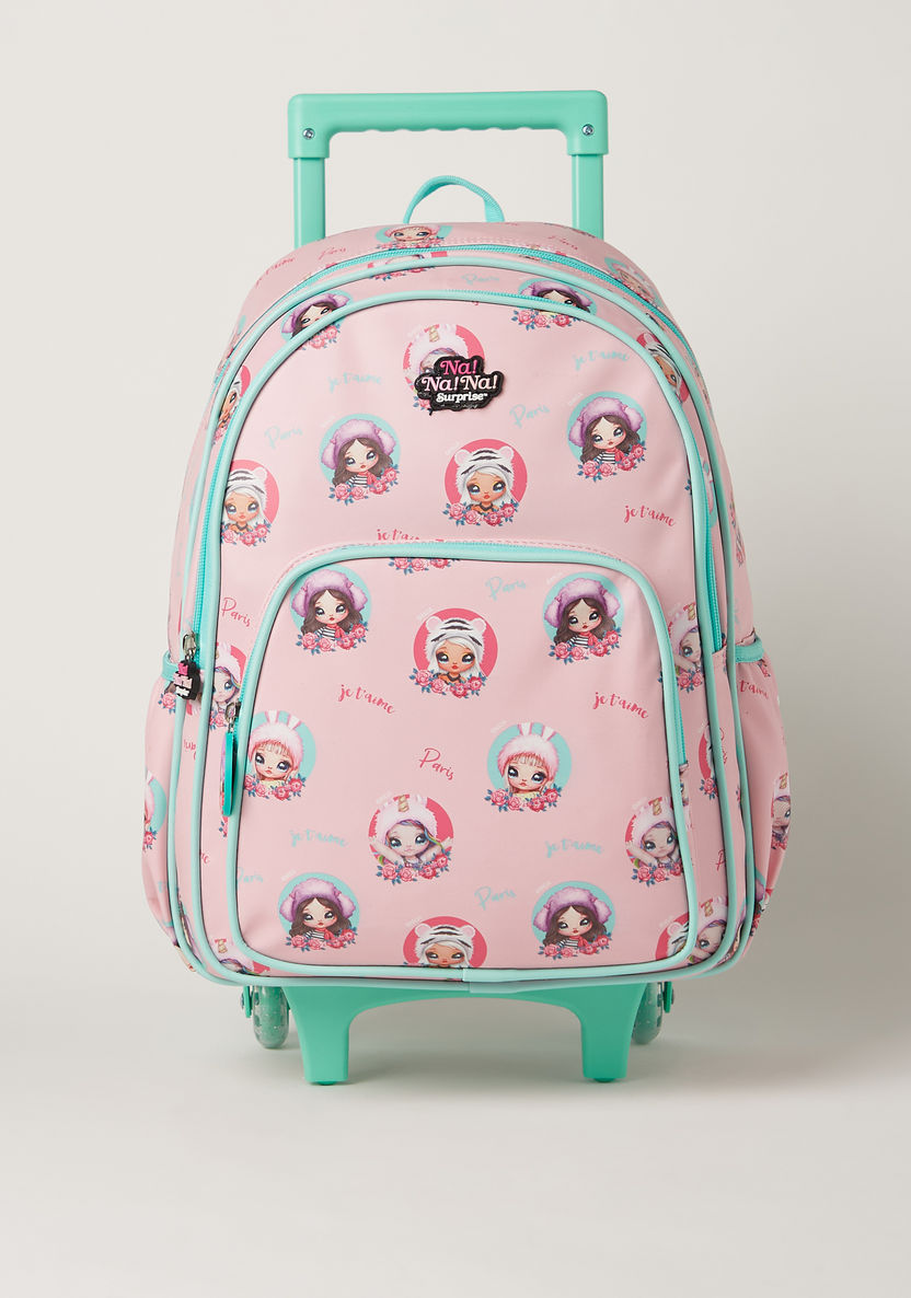 Na! Na! Na! Surprise All-Over Print Trolley Backpack with Adjustable Shoulder Straps - 16 inches-Trolleys-image-0