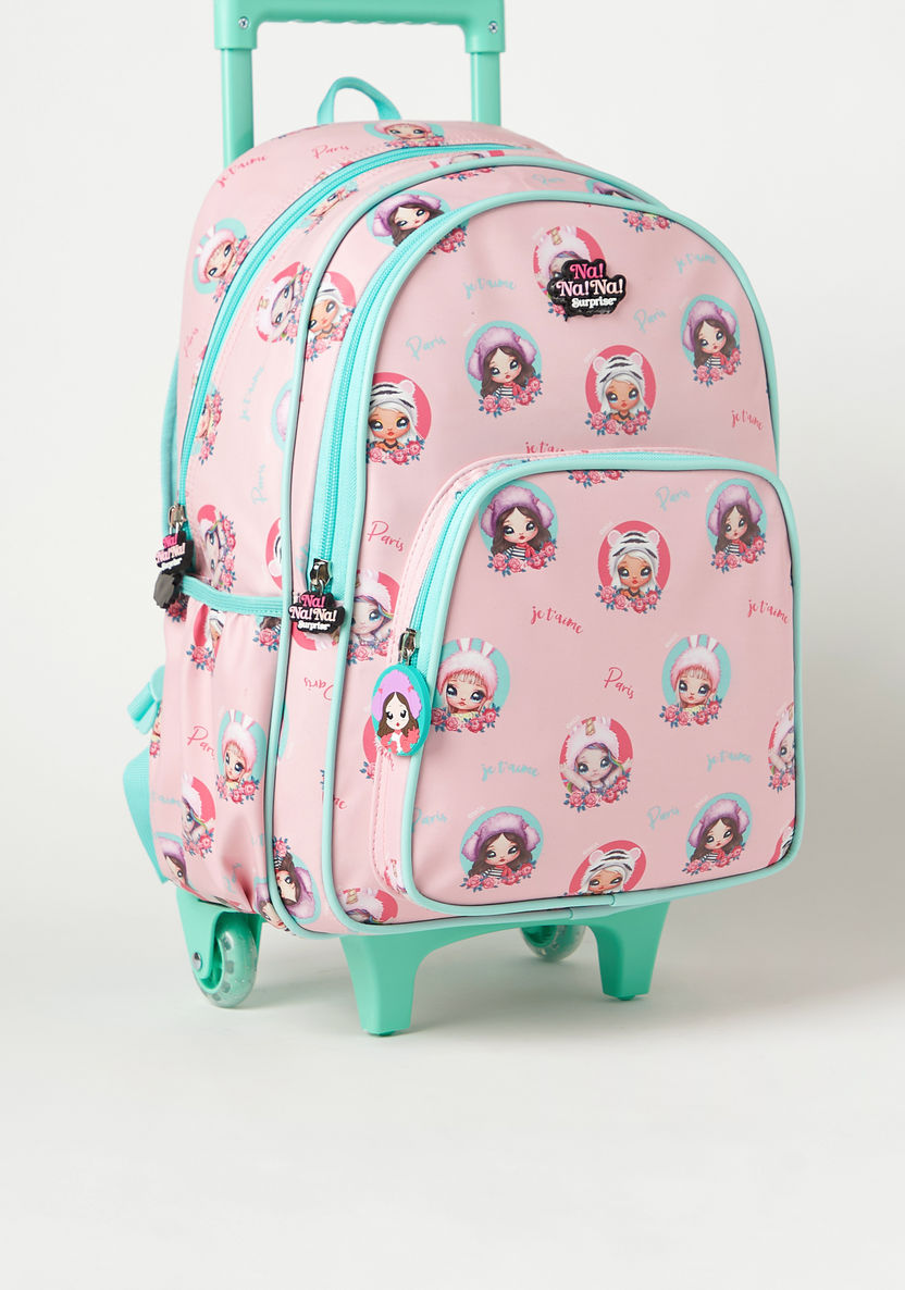Na! Na! Na! Surprise All-Over Print Trolley Backpack with Adjustable Shoulder Straps - 16 inches-Trolleys-image-1