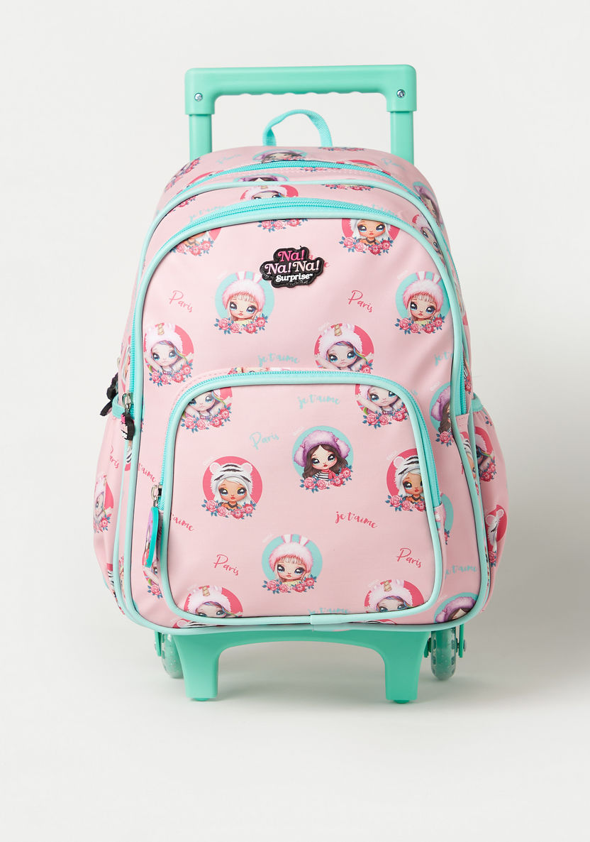 Na! Na! Na! Surprise All-Over Print Trolley Backpack with Adjustable Shoulder Straps - 14 inches-Trolleys-image-0