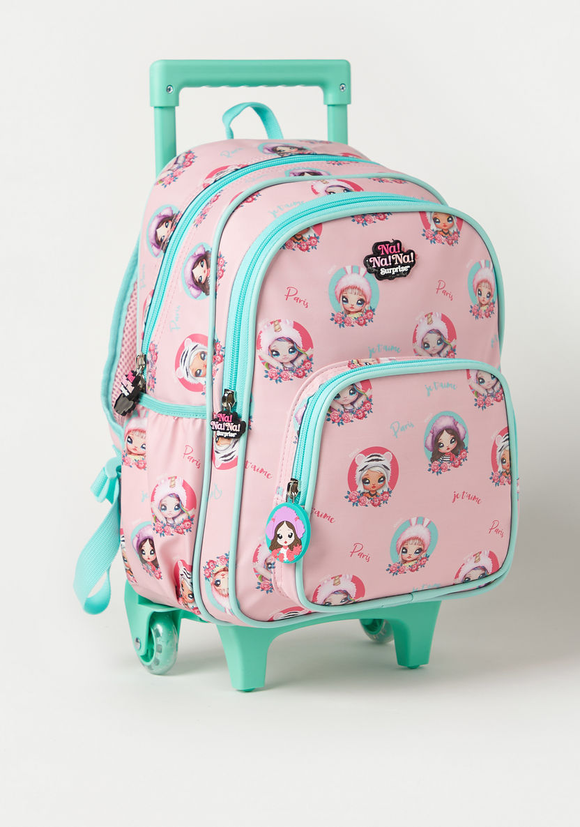 Na! Na! Na! Surprise All-Over Print Trolley Backpack with Adjustable Shoulder Straps - 14 inches-Trolleys-image-1