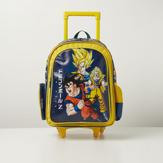 Dragon Ball Z Printed Trolley Backpack with Retractable Handle - 16 inches