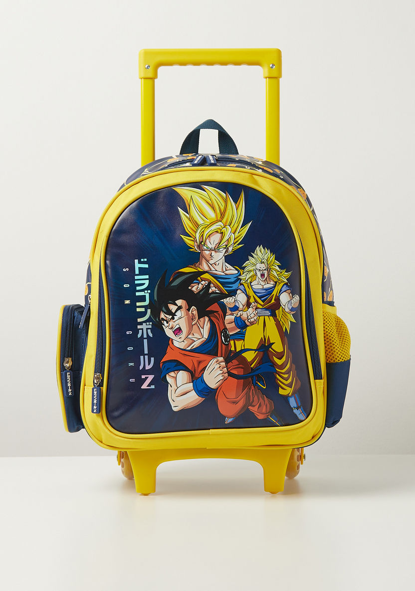Dragon Ball Z Printed Trolley Backpack with Retractable Handle - 14 inches-Trolleys-image-0