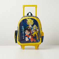 Dragon Ball Z Printed Trolley Backpack with Retractable Handle - 14 inches