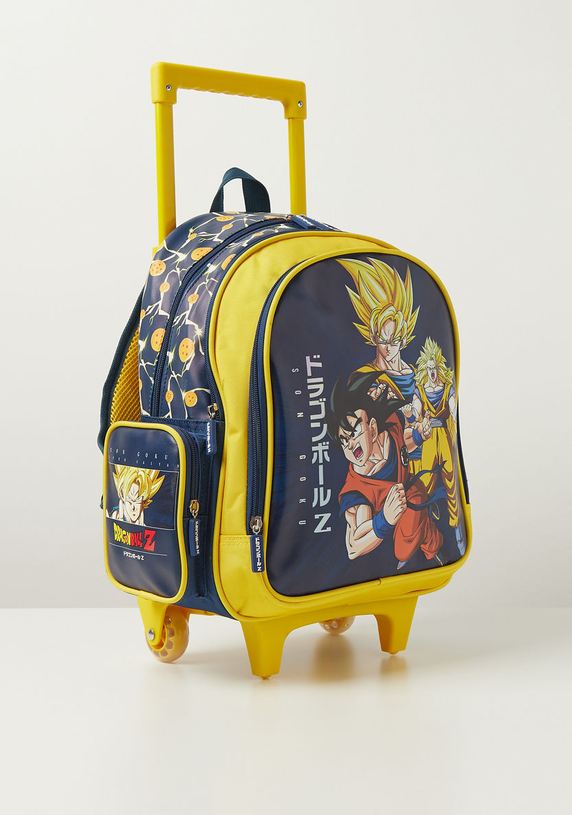 Dragon Ball Z Printed Trolley Backpack with Retractable Handle - 14 inches-Trolleys-image-2