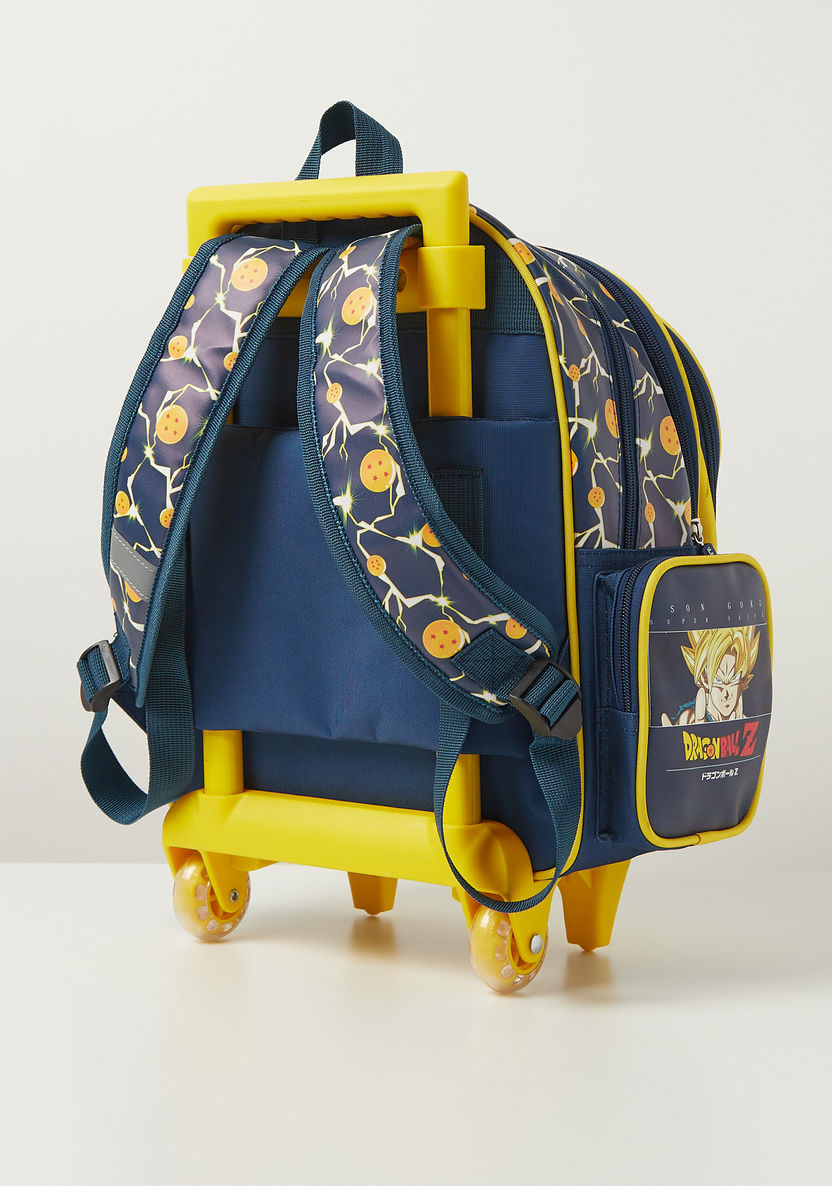 Dragon Ball Z Printed Trolley Backpack with Retractable Handle - 14 inches-Trolleys-image-4