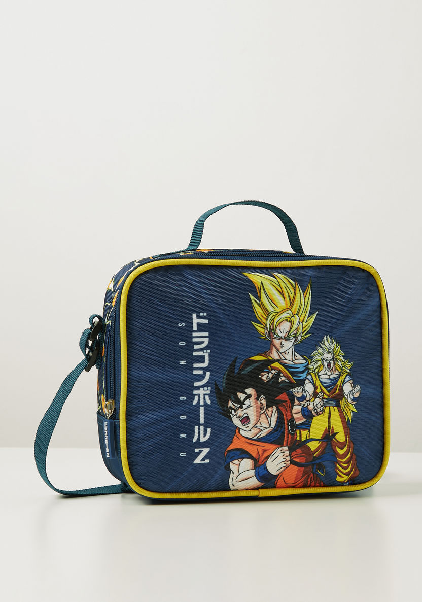 Dragon Ball Z Printed Lunch Bag with Zip Closure-Lunch Bags-image-0